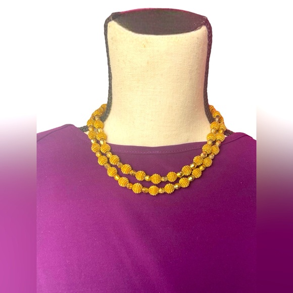 Vintage 1962 Trifari Multi Strand Goldtone Necklace - Alfred Phillippe